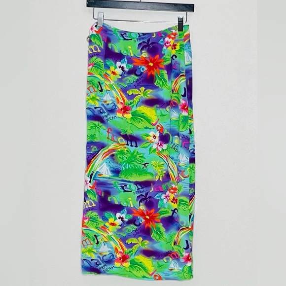 Jams World Vintage Jamaican Tropical Skirt Coverup Wrap - Picture 6 of 7